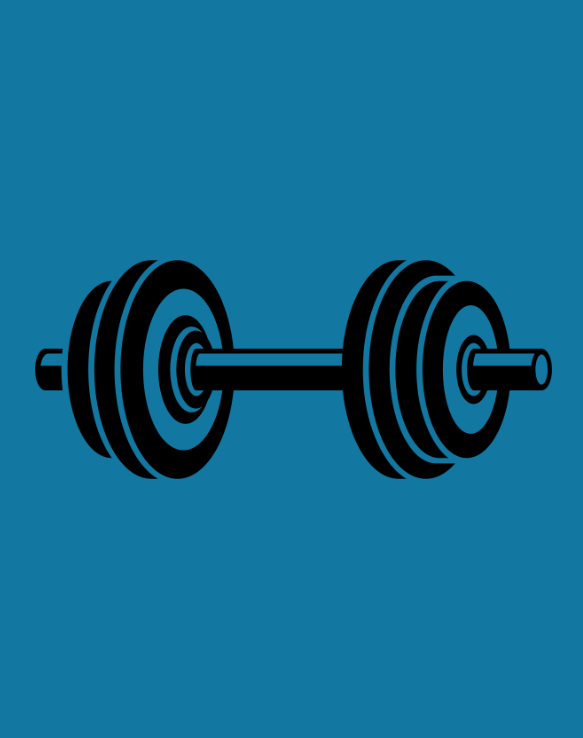 Graphic of dumbbell weight at gym in Halstead Fair Oaks