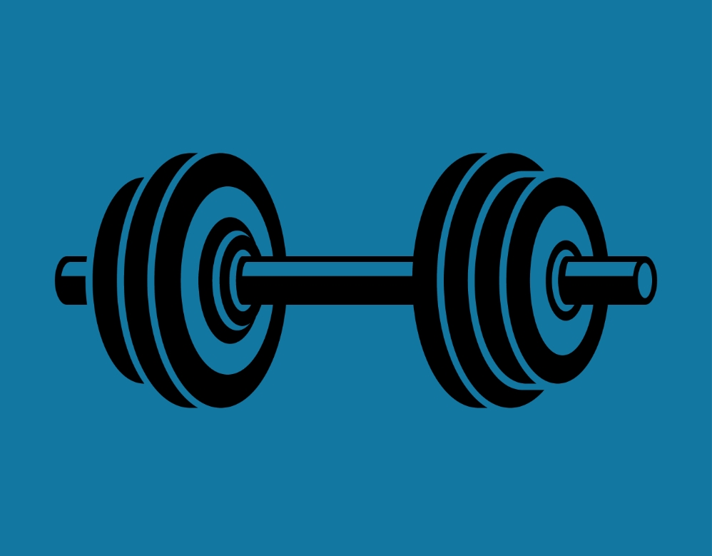 Graphic of dumbbell weight in gym at Halstead Fair Oaks