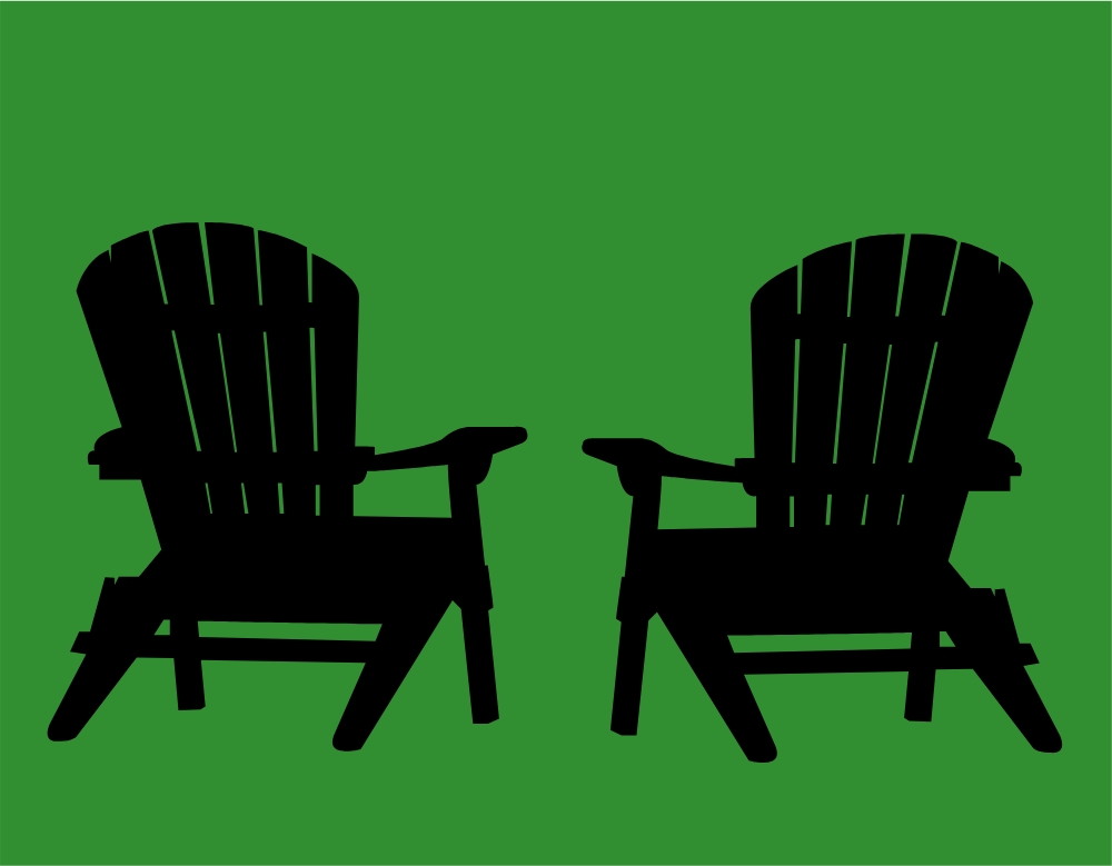 Graphic of two Adirondack chairs at Halstead Fair Oaks
