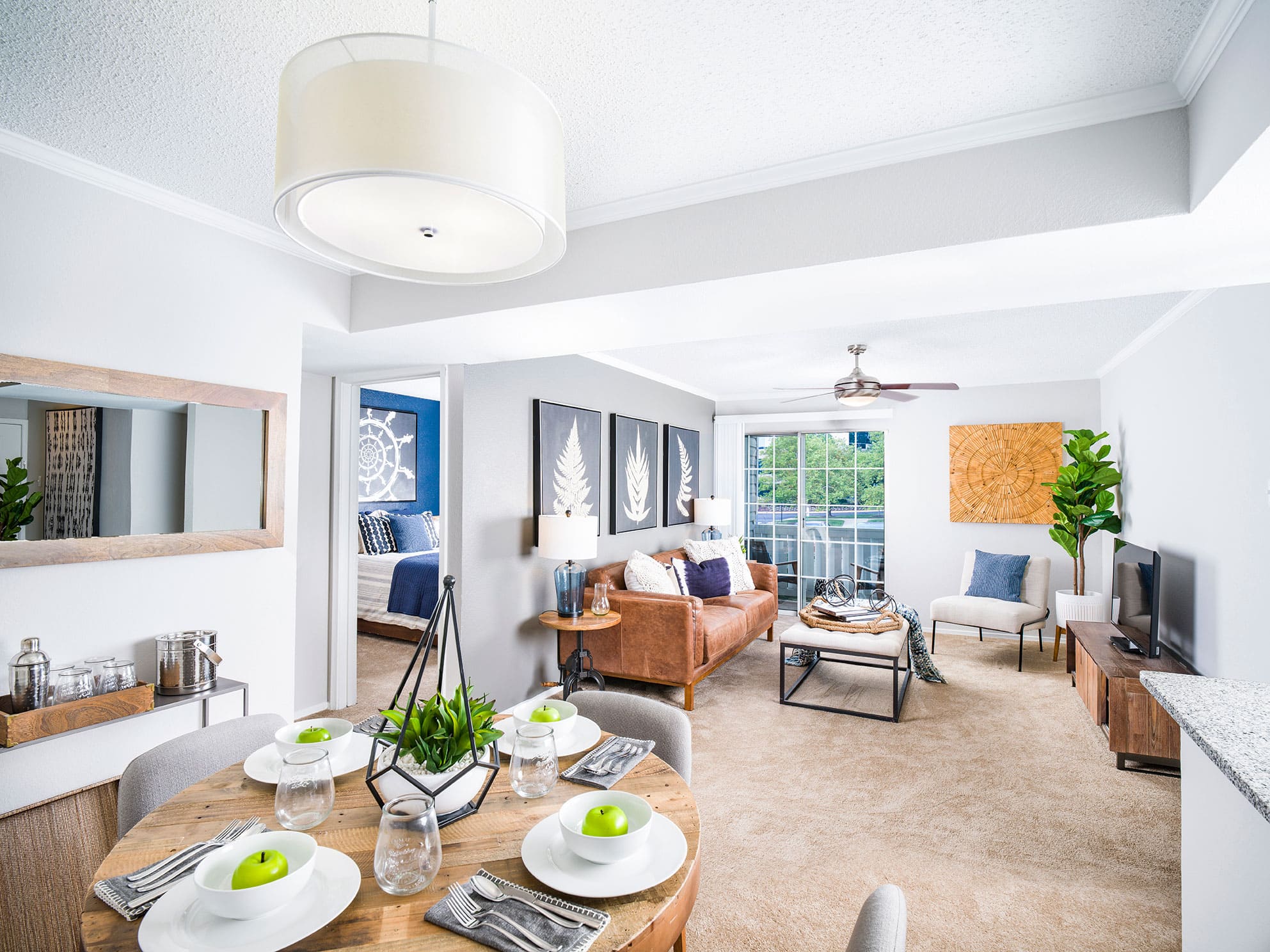 Living room connecting to patio/balcany at Halstead Fair Oaks